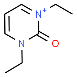 ChemSpider 2D Image | 1,3-Diethyl-2-oxo-2,3-dihydropyrimidin-1-ium | C8H13N2O