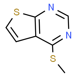 ChemSpider 2D Image | 4-(Methylsulfanyl)thieno[2,3-d]pyrimidine | C7H6N2S2