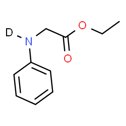 ChemSpider 2D Image | Ethyl N-phenyl(N-~2~H)glycinate | C10H12DNO2