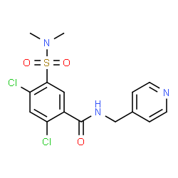 ChemSpider 2D Image | 2,4-Dichloro-5-(dimethylsulfamoyl)-N-(4-pyridinylmethyl)benzamide | C15H15Cl2N3O3S
