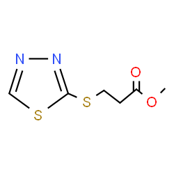 ChemSpider 2D Image | Methyl 3-(1,3,4-thiadiazol-2-ylsulfanyl)propanoate | C6H8N2O2S2