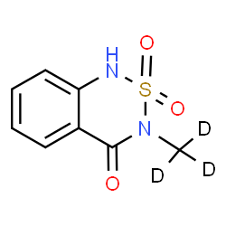 ChemSpider 2D Image | 3-(~2~H_3_)Methyl-1H-2,1,3-benzothiadiazin-4(3H)-one 2,2-dioxide | C8H5D3N2O3S
