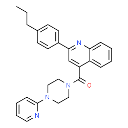 ChemSpider 2D Image | [2-(4-Propylphenyl)-4-quinolinyl][4-(2-pyridinyl)-1-piperazinyl]methanone | C28H28N4O