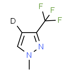 ChemSpider 2D Image | 1-Methyl-3-(trifluoromethyl)(4-~2~H)-1H-pyrazole | C5H4DF3N2