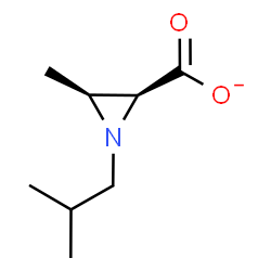 ChemSpider 2D Image | (2S,3S)-1-Isobutyl-3-methyl-2-aziridinecarboxylate | C8H14NO2