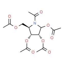 ChemSpider 2D Image | (3R,4R,5R)-5-(Acetoxymethyl)-1-acetyl-2,3,4-pyrrolidinetriyl triacetate | C15H21NO9
