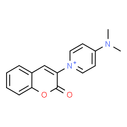 ChemSpider 2D Image | 4-(Dimethylamino)-1-(2-oxo-2H-chromen-3-yl)pyridinium | C16H15N2O2