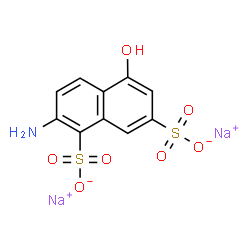 ChemSpider 2D Image | Disodium 2-amino-5-hydroxy-1,7-naphthalenedisulfonate | C10H7NNa2O7S2