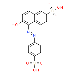 ChemSpider 2D Image | FOOD YELLOW 3 FREE ACID | C16H12N2O7S2
