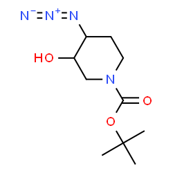 ChemSpider 2D Image | 2-Methyl-2-propanyl 4-azido-3-hydroxy-1-piperidinecarboxylate | C10H18N4O3