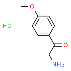 ChemSpider 2D Image | 2-(4-Methoxyphenyl)-2-oxoethanaminiumchlorid | C9H12ClNO2