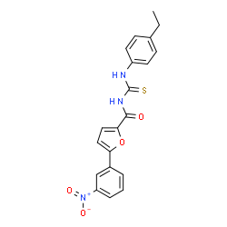 ChemSpider 2D Image | N-[(4-Ethylphenyl)carbamothioyl]-5-(3-nitrophenyl)-2-furamide | C20H17N3O4S