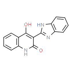 ChemSpider 2D Image | 3-(1H-benzimidazol-2-yl)quinoline-2,4-diol | C16H11N3O2