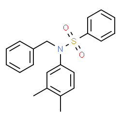 ChemSpider 2D Image | N-Benzyl-N-(3,4-dimethylphenyl)benzenesulfonamide | C21H21NO2S