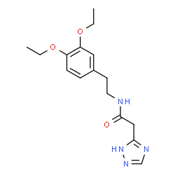 ChemSpider 2D Image | 4H-1,2,4-triazole-3-acetamide, N-[2-(3,4-diethoxyphenyl)ethyl]- | C16H22N4O3