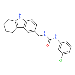 ChemSpider 2D Image | 1-(3-Chlorophenyl)-3-(2,3,4,9-tetrahydro-1H-carbazol-6-ylmethyl)urea | C20H20ClN3O