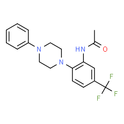 ChemSpider 2D Image | N-[2-(4-Phenyl-1-piperazinyl)-5-(trifluoromethyl)phenyl]acetamide | C19H20F3N3O