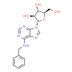 ChemSpider 2D Image | 9-(alpha-D-Arabinofuranosyl)-N-benzyl-9H-purin-6-amine | C17H19N5O4