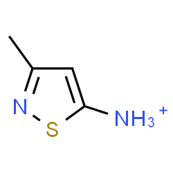 ChemSpider 2D Image | 3-Methyl-1,2-thiazol-5-aminium | C4H7N2S