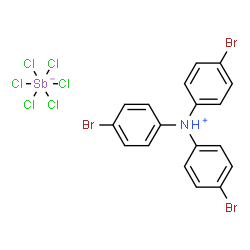 ChemSpider 2D Image | tris(4-bromophenyl)aminium hexachloroantimonate | C18H13Br3Cl6NSb