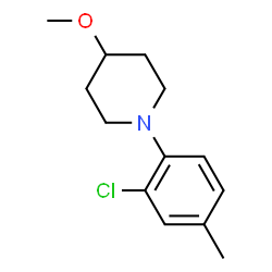 ChemSpider 2D Image | 1-(2-chloro-4-methyl-phenyl)-4-methoxy-2,3,5,6-tetrahydropyridine | C13H17ClNO