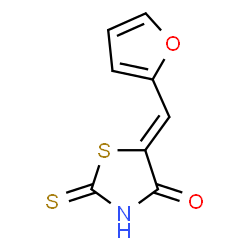 ChemSpider 2D Image | (5Z)-5-(2-Furylmethylene)-2-thioxo-1,3-thiazolidin-4-one | C8H5NO2S2