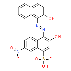 ChemSpider 2D Image | 1-(2-Hydroxy-4-sulfo-6-nitro-1-naphthylazo)-2-naphthol | C20H13N3O7S