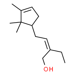 ChemSpider 2D Image | (Z)-2-ethyl-4-(2,2,3-trimethylcyclopent-3-en-1-yl)but-2-en-1-ol | C14H24O
