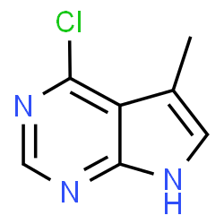 ChemSpider 2D Image | 4-Chloro-5-methyl-1H-pyrrolo[2,3-d]pyrimidine | C7H6ClN3