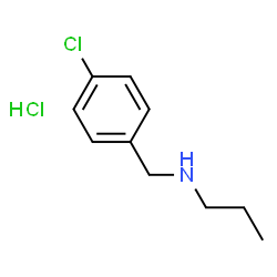 ChemSpider 2D Image | [(4-chlorophenyl)methyl](propyl)amine hydrochloride | C10H15Cl2N