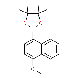 ChemSpider 2D Image | 2-(4-Methoxy-1-naphthyl)-4,4,5,5-tetramethyl-1,3,2-dioxaborolane | C17H21BO3