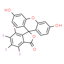 ChemSpider 2D Image | 3',6'-Dihydroxy-4,5,6,7-tetraiodo-3H-spiro[2-benzofuran-1,9'-xanthen]-3-one | C20H8I4O5