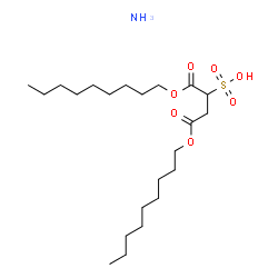 ChemSpider 2D Image | Ammonium 1,4-bis(nonyloxy)-1,4-dioxobutane-2-sulfonate | C22H45NO7S