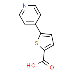 ChemSpider 2D Image | 4-(2-Carboxythien-5-yl)pyridine | C10H7NO2S