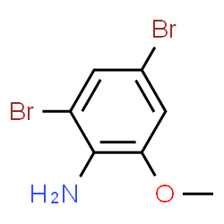 ChemSpider 2D Image | 2,4-Dibromo-6-methoxyaniline | C7H7Br2NO