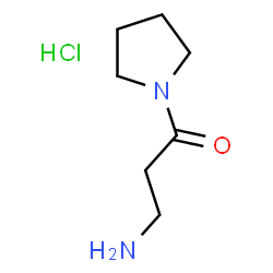 ChemSpider 2D Image | 3-Amino-1-(pyrrolidin-1-yl)propan-1-one hydrochloride | C7H15ClN2O