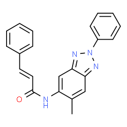 ChemSpider 2D Image | (2E)-N-(6-Methyl-2-phenyl-2H-benzotriazol-5-yl)-3-phenylacrylamide | C22H18N4O