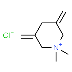 ChemSpider 2D Image | 1,1-Dimethyl-3,5-bis(methylene)piperidinium chloride | C9H16ClN