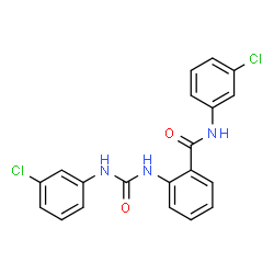 ChemSpider 2D Image | N-(3-Chlorophenyl)-2-{[(3-chlorophenyl)carbamoyl]amino}benzamide | C20H15Cl2N3O2