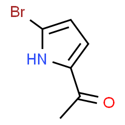 ChemSpider 2D Image | 1-(5-Bromo-1H-pyrrol-2-yl)ethanone | C6H6BrNO