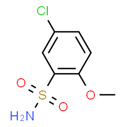 ChemSpider 2D Image | 5-Chloro-2-methoxybenzenesulfonamide | C7H8ClNO3S