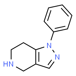 ChemSpider 2D Image | 1-Phenyl-4,5,6,7-tetrahydro-1H-pyrazolo[4,3-c]pyridine | C12H13N3