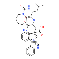 ChemSpider 2D Image | N-(1-Azepanylcarbonyl)leucyl-1-formyltryptophyltryptophan | C36H44N6O6