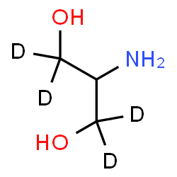 ChemSpider 2D Image | 2-Amino-1,3-(1,1,3,3-~2~H_4_)propanediol | C3H5D4NO2