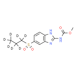 ChemSpider 2D Image | Methyl {5-[(~2~H_7_)propylsulfonyl]-1H-benzimidazol-2-yl}carbamate | C12H8D7N3O4S