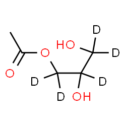 ChemSpider 2D Image | 2,3-Dihydroxy(~2~H_5_)propyl acetate | C5H5D5O4