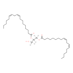 ChemSpider 2D Image | 3-Hydroxy(~2~H_5_)-1,2-propanediyl (9Z,12Z,9'Z,12'Z)bis(-9,12-octadecadienoate) | C39H63D5O5