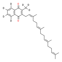 ChemSpider 2D Image | 2-(~2~H_3_)Methyl-3-[(2Z,6E,10E)-3,7,11,15-tetramethyl-2,6,10,14-hexadecatetraen-1-yl]-1,4-(~2~H_4_)naphthalenedione | C31H33D7O2