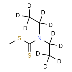 ChemSpider 2D Image | Methyl bis[(~2~H_5_)ethyl]carbamodithioate | C6H3D10NS2