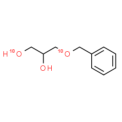 ChemSpider 2D Image | 3-[Benzyl(~18~O)oxy]-1,2-propane(1-~18~O)diol | C10H14O18O2